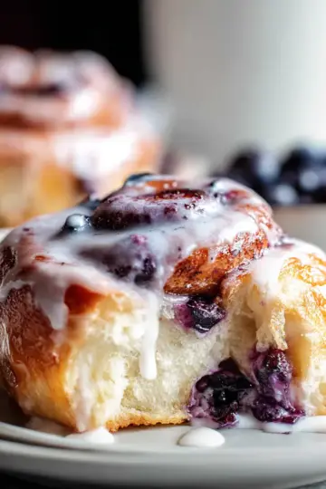 Fluffy Blueberry Cinnamon Rolls