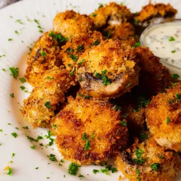 Air Fryer Ranch-Breaded Mushrooms