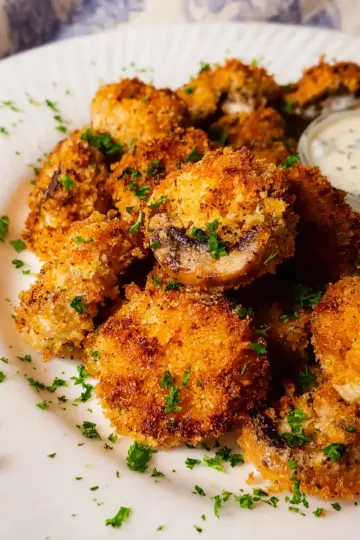 Air Fryer Ranch-Breaded Mushrooms
