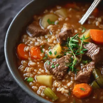 The Best Beef Barley Soup