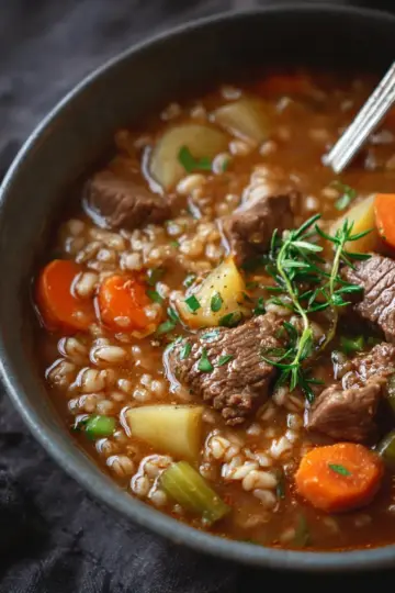The Best Beef Barley Soup