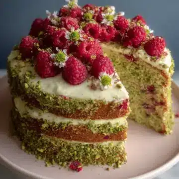 Pistachio Raspberry Cake