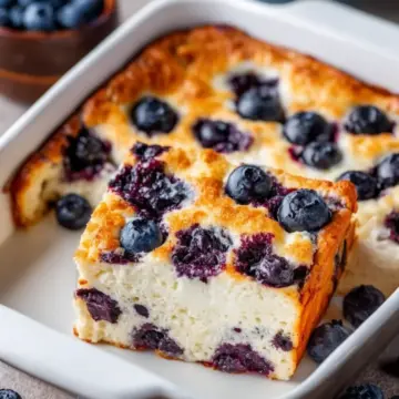 Blueberry Cottage Cheese Breakfast Bake