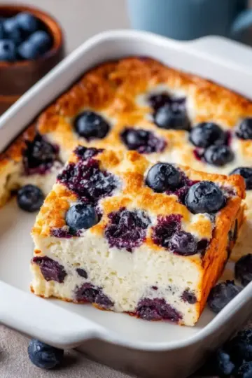 Blueberry Cottage Cheese Breakfast Bake