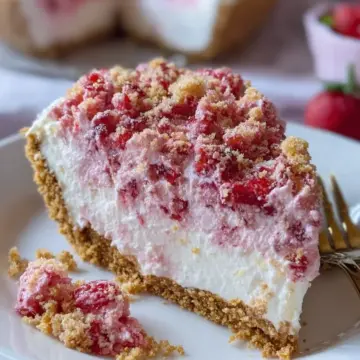 Strawberry Shortcake Freezer Pie