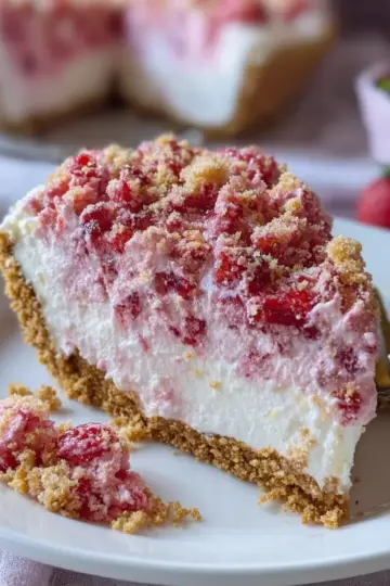 Strawberry Shortcake Freezer Pie