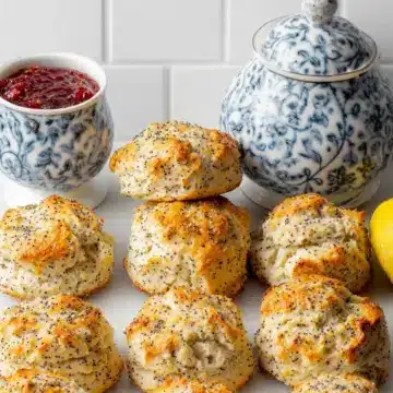 Ridiculously Easy Lemon Poppy Seed Scones