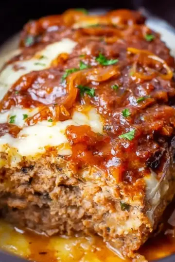 Crock Pot French Onion Meatloaf