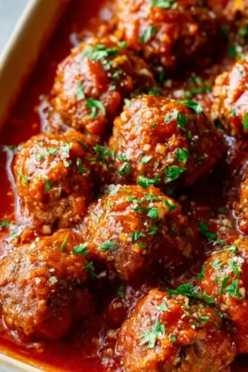 Easy Baked Porcupine Meatballs