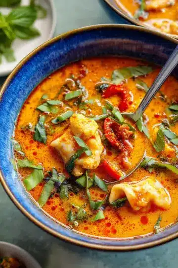Red Curry Dumpling Soup