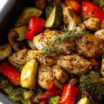 Healthy Air Fryer Chicken and Veggies