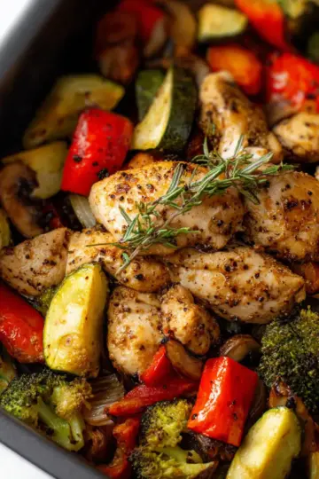 Healthy Air Fryer Chicken and Veggies