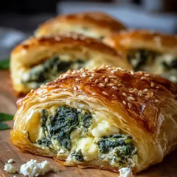 Cheese and Spinach Stuffed Pastry