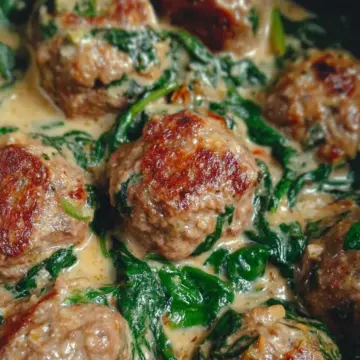 Creamy Spinach Turkey Meatballs