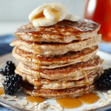 Healthy Banana Oatmeal Pancakes