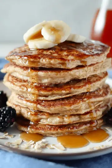Healthy Banana Oatmeal Pancakes