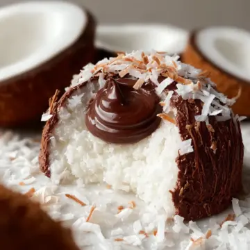 Coconut Dome with Chocolate Spread