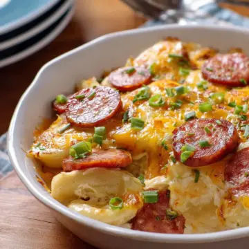 Crock Pot Pierogi and Kielbasa Casserole