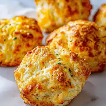 Crab Stuffed Cheddar Bay Biscuits with Lemon Butter