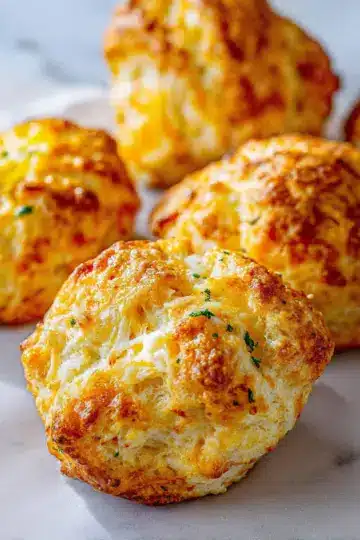 Crab Stuffed Cheddar Bay Biscuits with Lemon Butter